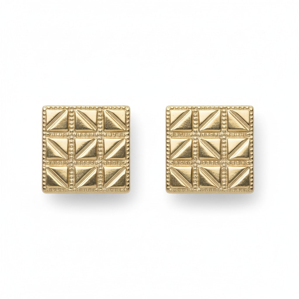 925 Sterling Silver Stud Earrings Nugget Texture