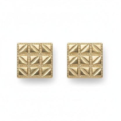 925 Sterling Silver Stud Earrings Nugget Texture