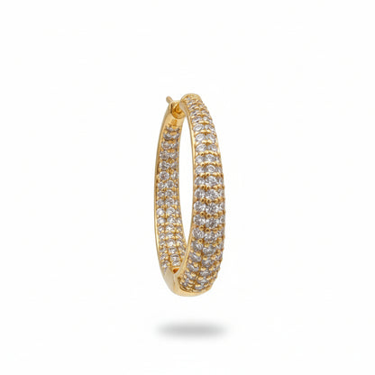 Gold Plated 360 degree Hoop Earrings - Amafhha Jewels