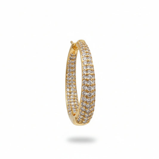 Gold Plated 360 degree Hoop Earrings
