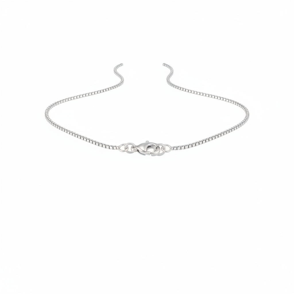925 Sterling Silver Box Chain 1.3mm - Amafhha Jewels