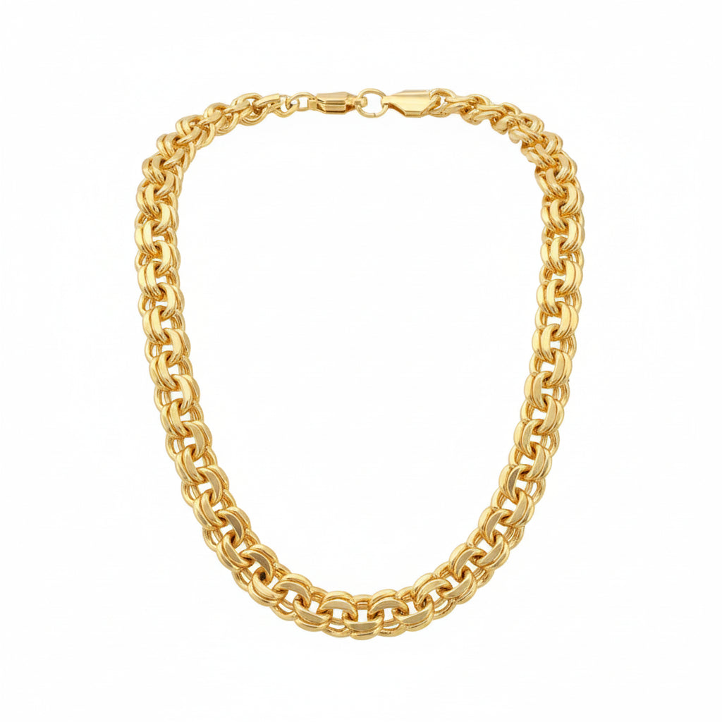 Gold Plated Chino Link Chain - Men's Tejido Necklace