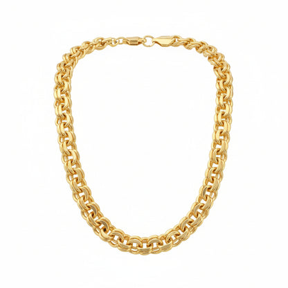 Gold Plated Chino Link Chain - Men's Tejido Necklace