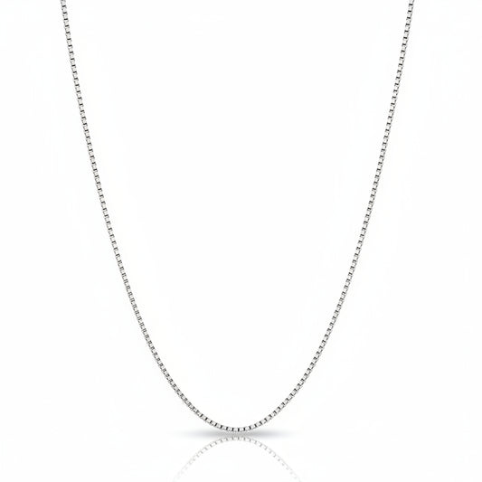 925 Sterling Silver Box Chain 1.3mm - Amafhha Jewels