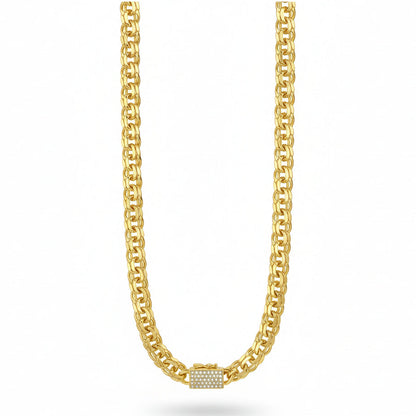 Gold Plated Chino Chain Stone Lock