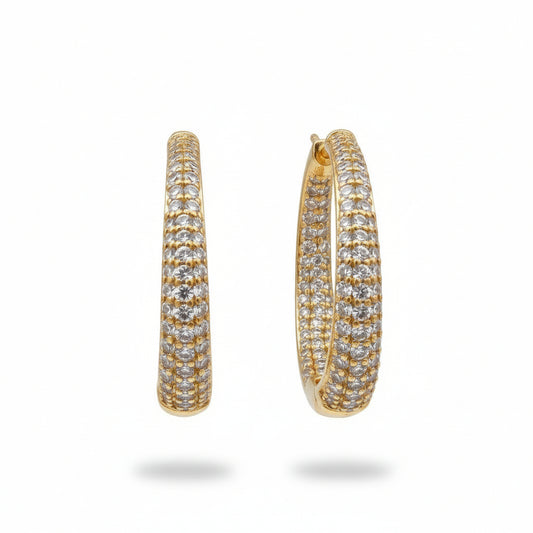 Gold Plated 360 degree Hoop Earrings