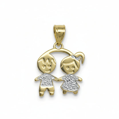 Sweet Siblings | Boy & Girl Duo Pendant - Amafhha Jewels