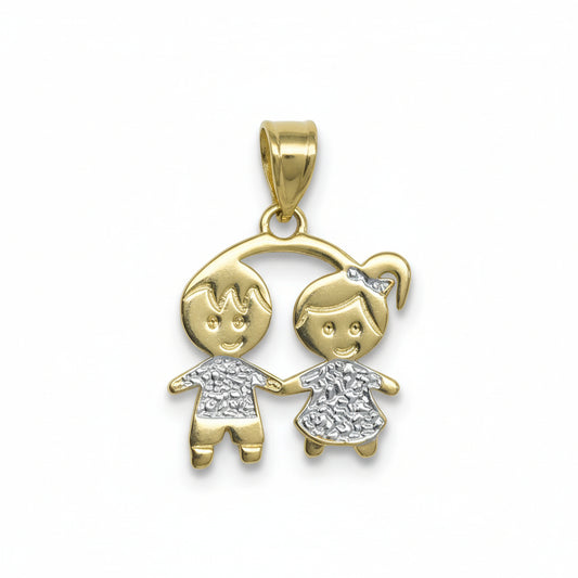 Sweet Siblings | Boy & Girl Duo Pendant - Amafhha Jewels