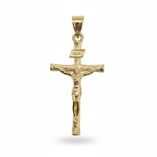 Gold Plated INRI Crucifix Pendant
