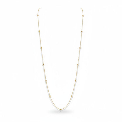 Gold Plated Station Chain Necklace