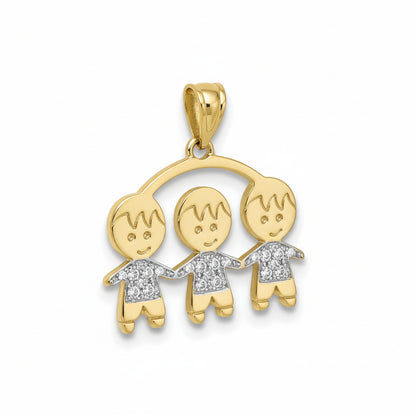 3 Boys or 2 Boys & 1 Girl Pendant Collection - Amafhha Jewels