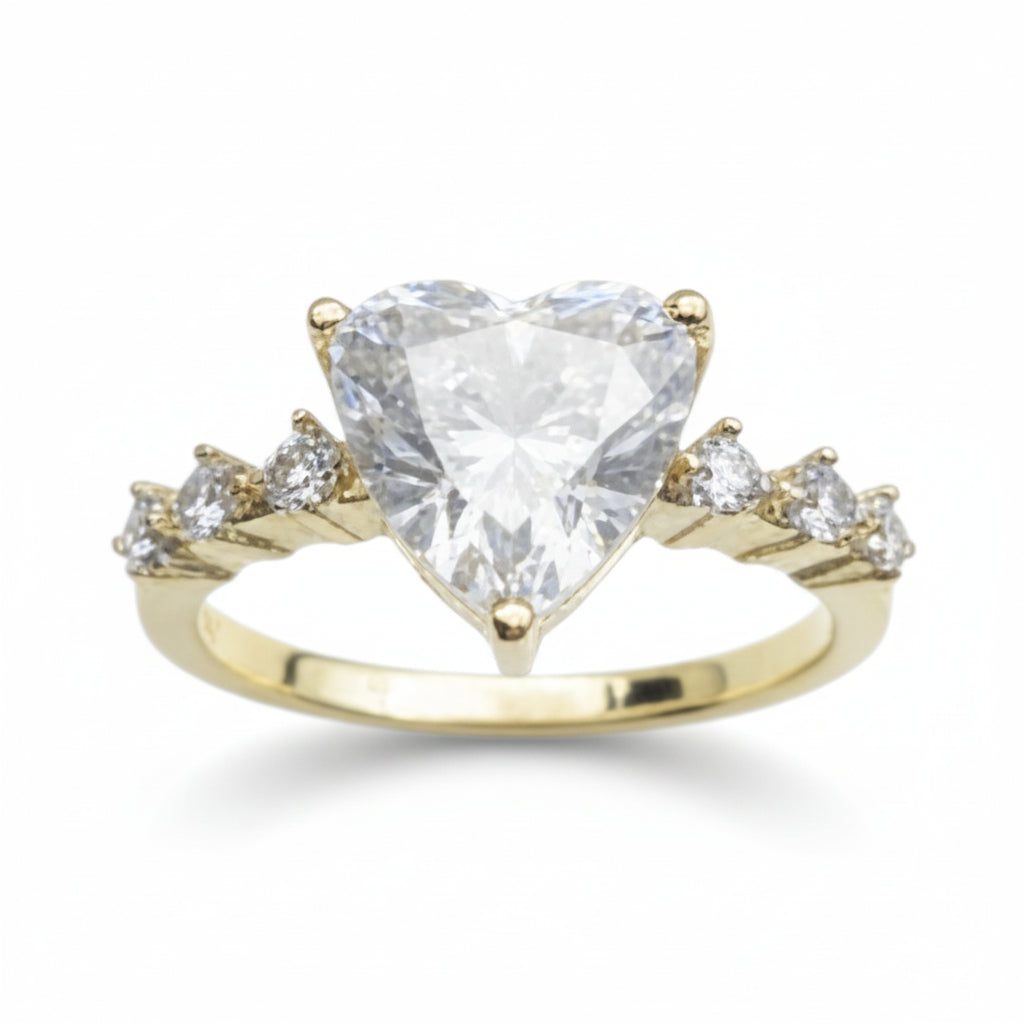 Trillion Cut Solitaire Halo Engagement Ring - Amafhha Jewels