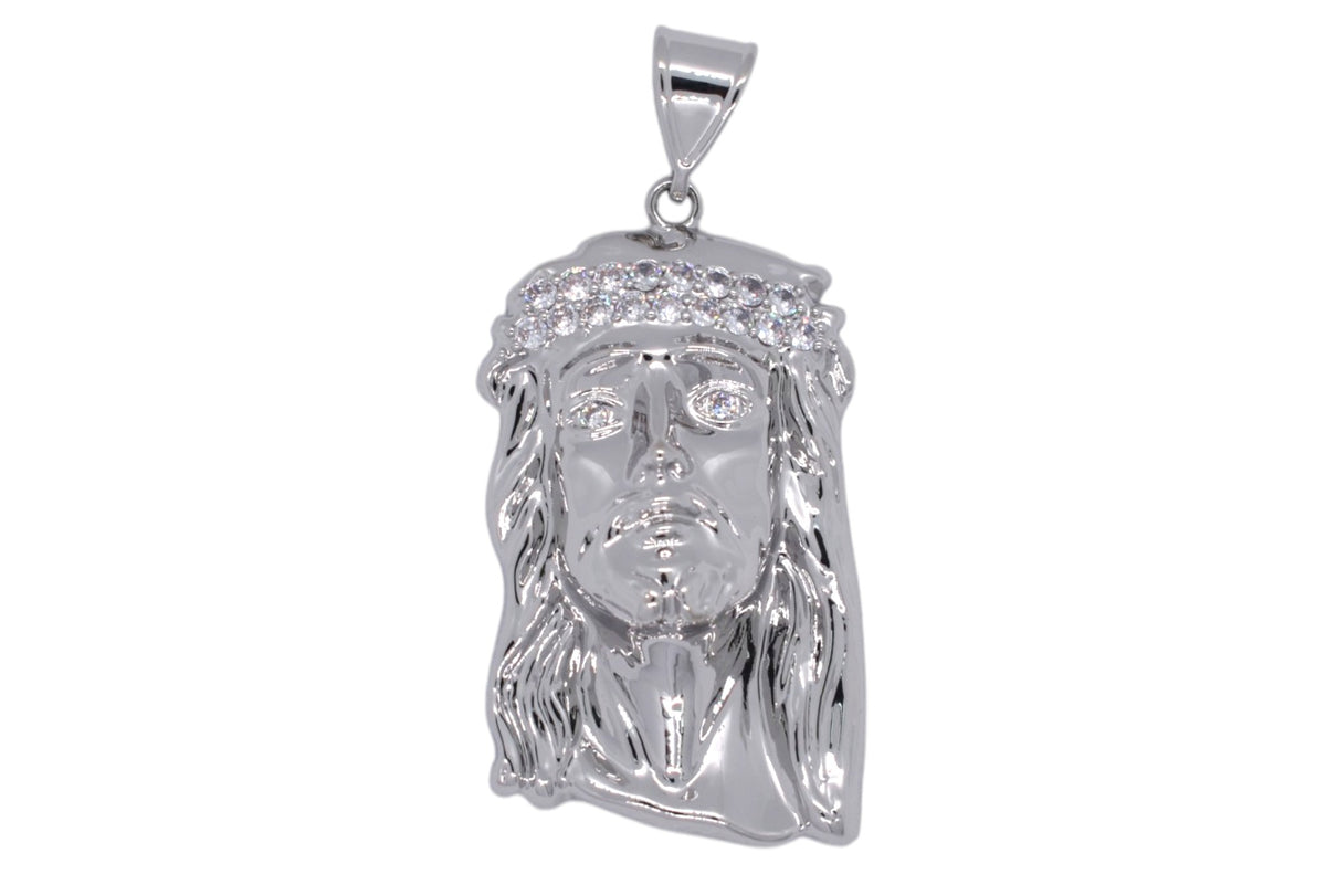 Gold Plated Jesus Face Pendant