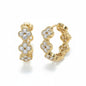 Gold Plated Multi Color Hoop Earrings
