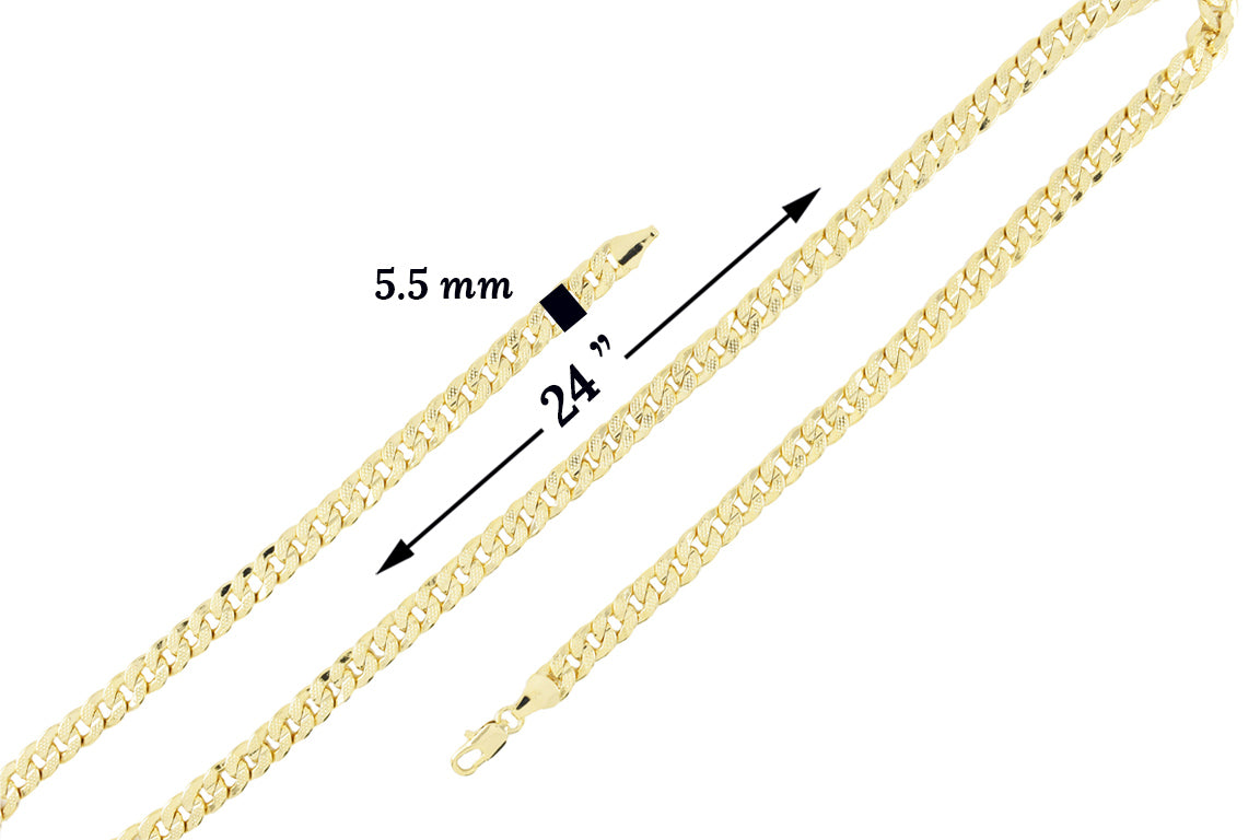 Gold Plated Cuban Curb Chain