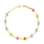 Gold Plated Pastel Color Bracelet for Ladies