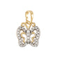 Gold Plated Butterfly Pendant Charm With CZ | Wholesale Jewelry