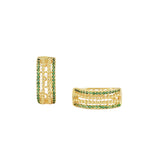 Gold Plated Huggies Earrings with CZ