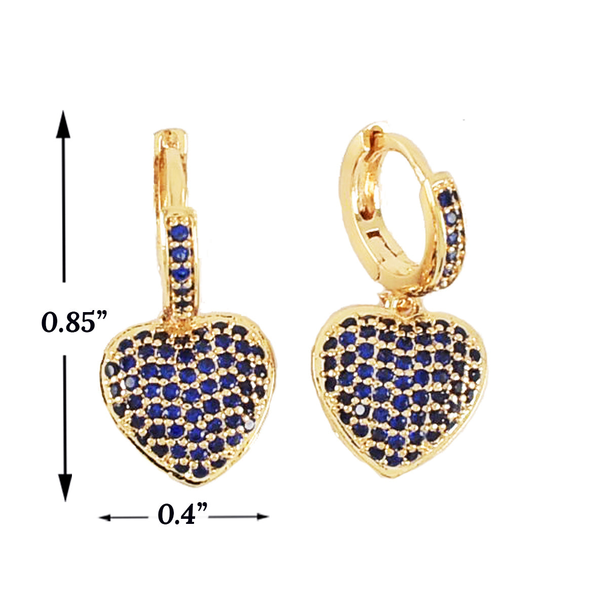 Heart Micro pave CZ Earrings-Valentines Earrings-Different Color Earrings | Wholesale Jewelry