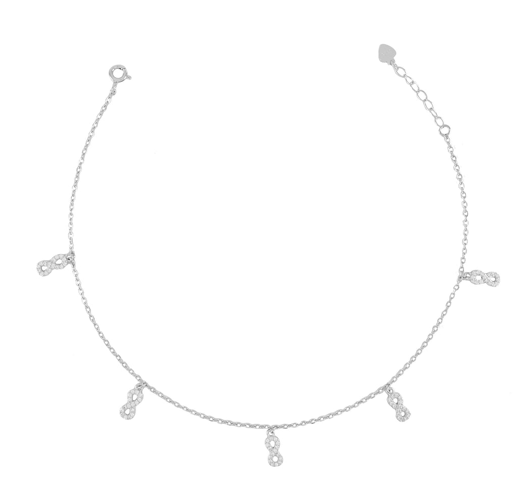 Infinity 925 Sterling Silver Anklet