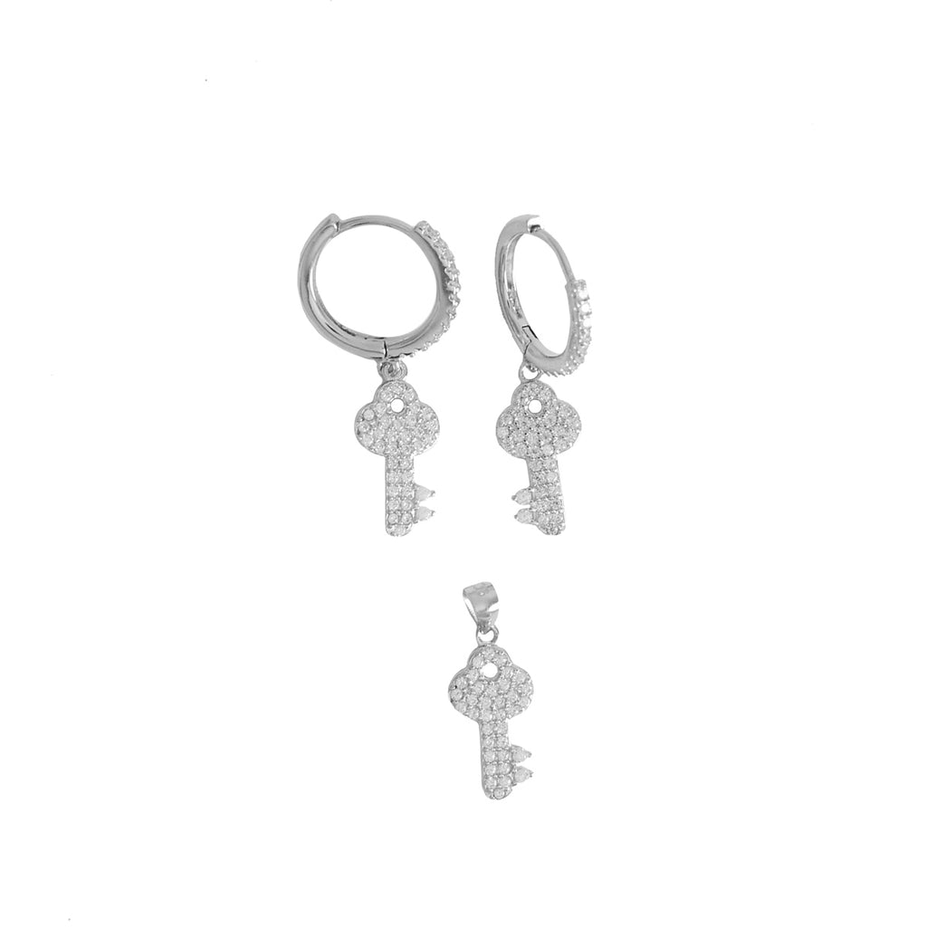 925 Sterling Silver Key Set for Ladies