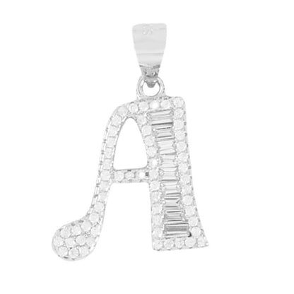 925 Sterling Silver Alphabet Pendant A | Wholesale Jewelry