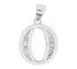 925 Sterling Silver Alphabet Pendant O | Wholesale Jewelry