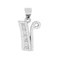925 Sterling Silver Alphabet Pendant V | Wholesale Jewelry