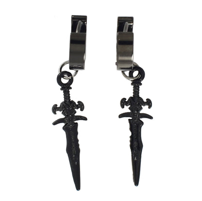 Stainless Steel Silver Dagger Earrings | Wholesale Jewelry