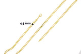 Gold Plated Cuban Chain 4.5mm