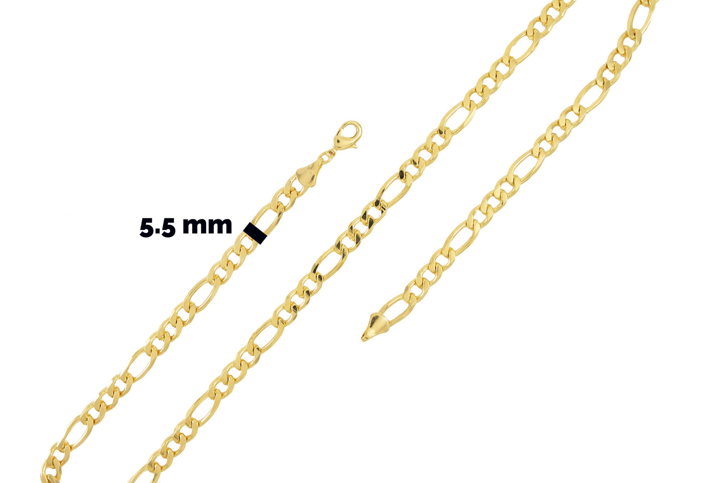 Gold Plated Figaro Chain 5.5 mm