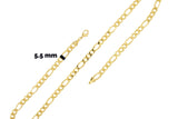 Gold Plated Figaro Chain 5.5 mm