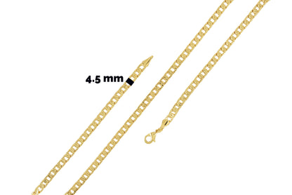 Gold Plated Chain cuban  4.5mm