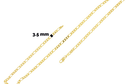 Gold Plated Figaro Chain 3.5mm