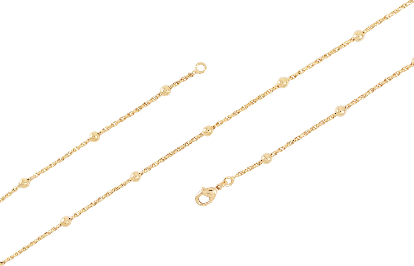 Gold Plated Ball Chain 1mm