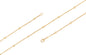 Gold Plated Ball Chain 1mm