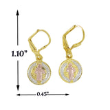 Gold Plated San Benito Tri Color Earring