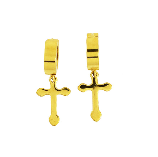 Stainless Steel Cross Earrings | Wholesale Jewelry