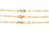 Gold Plated Butterfly ID Baby Bracelet