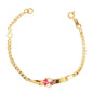 Gold Plated Flower ID Baby Bracelet