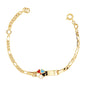 Gold Plated Flower ID Baby Bracelet