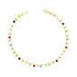 Gold Plated Multicolor Ladies Beads Anklet