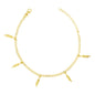 Gold Plated Leaves Charm Ladies Anklet