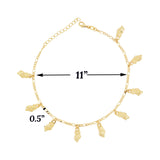 Gold Plated Owl Charms Ladies Anklet