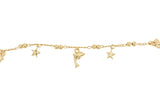 Dolphin Charm Gold Plated Ladies Anklet