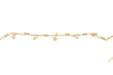 Gold Plated Star and Ball Ladies Anklet
