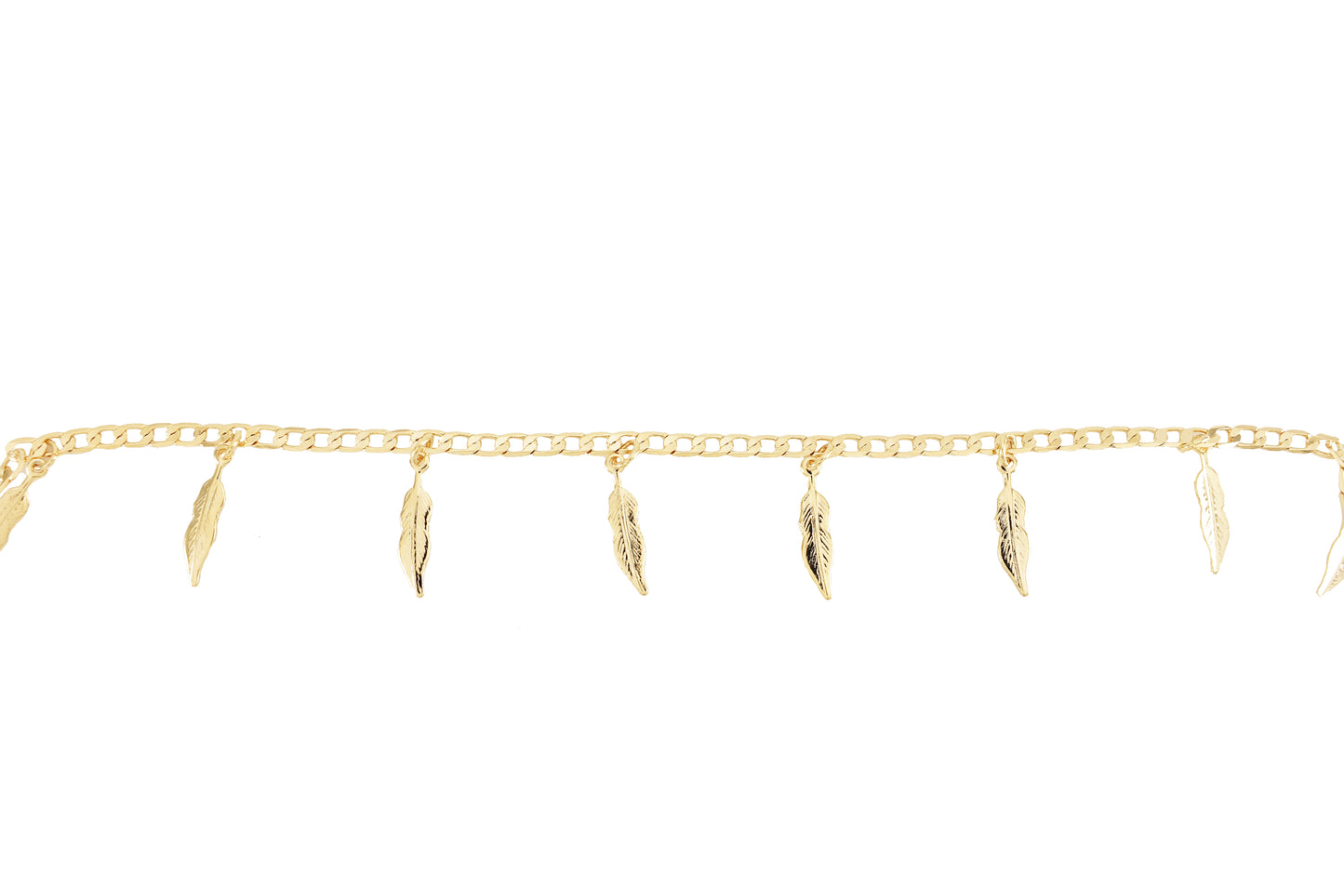 Gold Plated Leaves Ladies Anklet