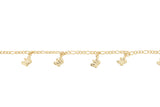 Gold Plated Butterfly Charm Ladies Anklet