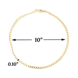 Gold Plated Cuban Chain Ladies Anklet