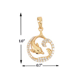 Gold Plated Dolphin Pendant